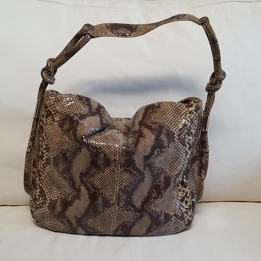 Python Hobo Shoulder Bag - image 1